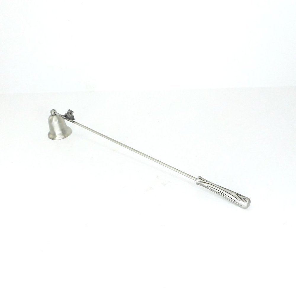 Bee Candle Snuffer Brushed Chrome Moveable Bell 11.5"